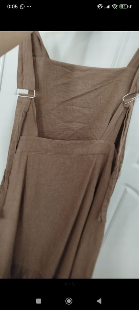 Bej Uzun Hamile Eteği Fırfırlı - Görsel 4