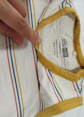 Çizgili Çok Renkli bebek zıbın - Görsel 2