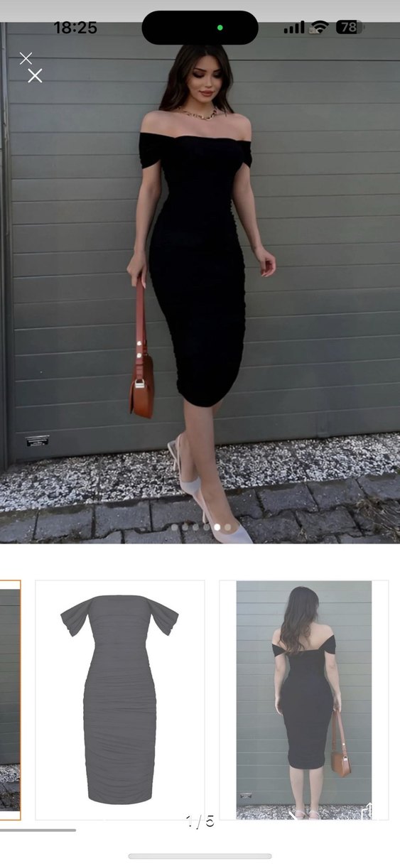 Siyah abiye elbise - Görsel 5