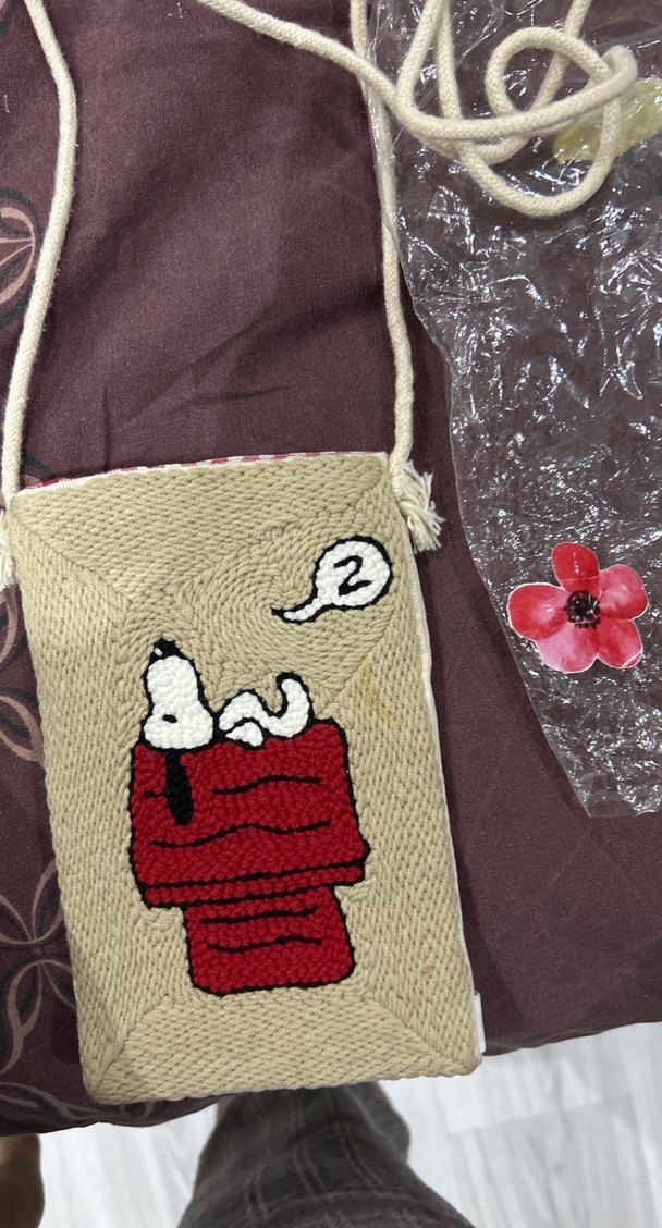 Nakışlı Örgü Bohem Kadın Çapraz Çanta - Görsel 2