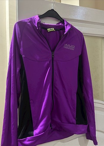 Mor Fermuarlı Uzun Kollu Spor Üst - Görsel 2