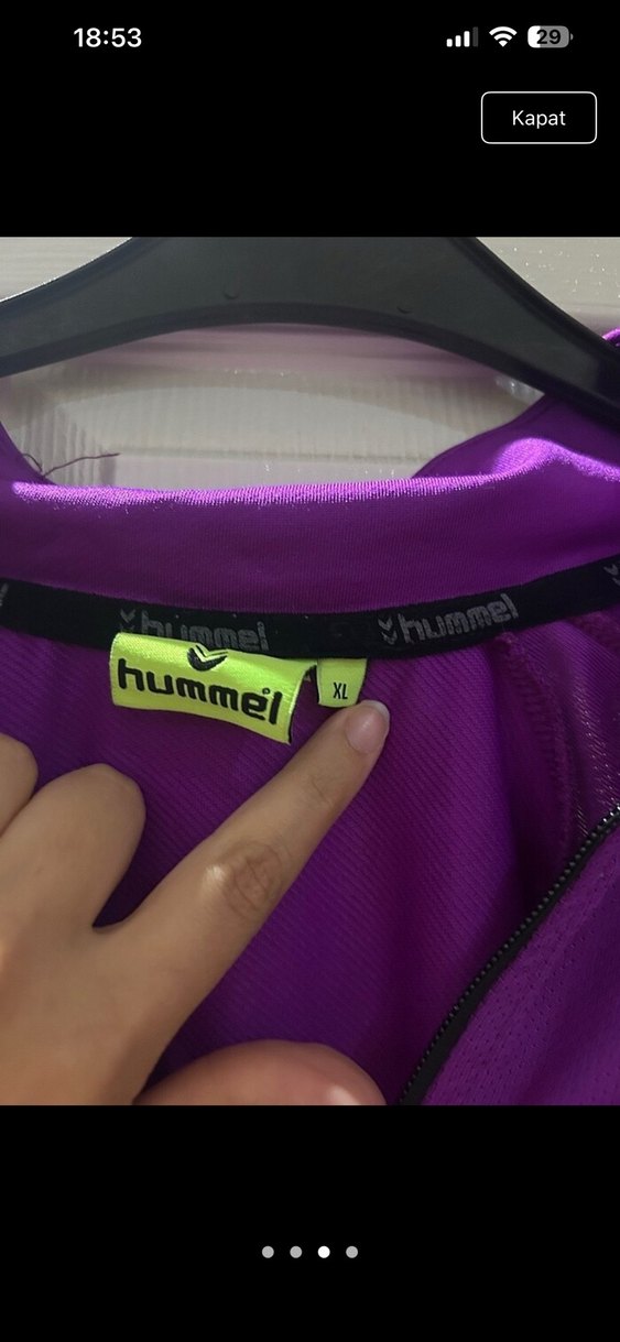 Mor Fermuarlı Uzun Kollu Spor Üst - Görsel 3