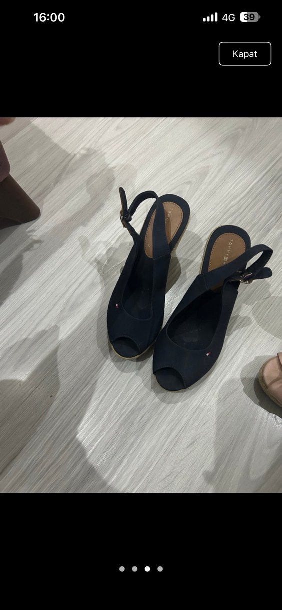 Kadın Lacivert Dolgu Topuklu Sandalet - Görsel 3