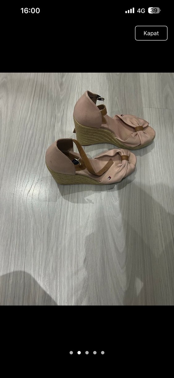 Bej Dolgu Topuklu Kadın Ayakkabı - Görsel 2