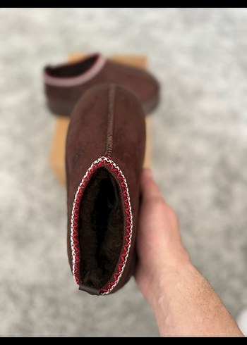 Kahverengi Süet Platform Topuklu Kadın Terlik - Görsel 3