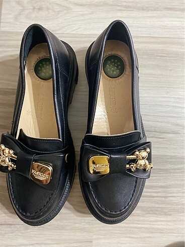 Loafer babet ayıcıklı ayakkabı