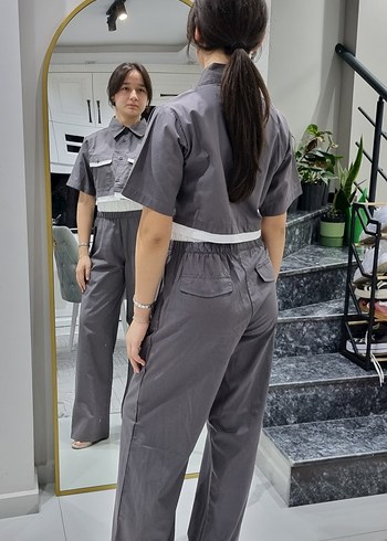 Kadın Gri takım, Kemeri lastikli, Kısa Kollu EYYO MARKA - Görsel 2