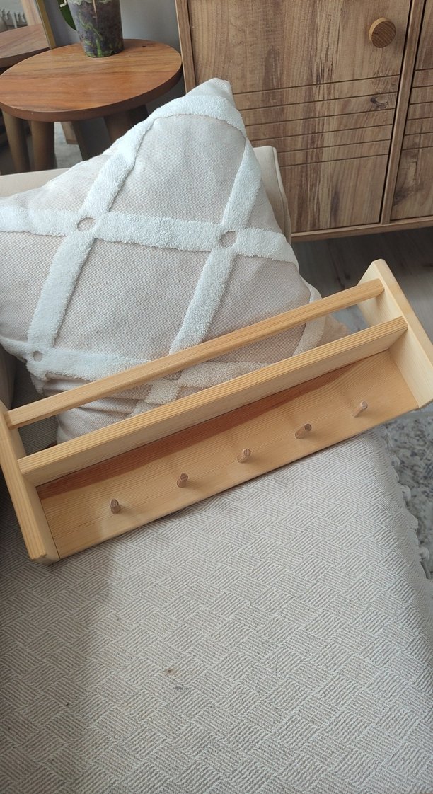 Doğal Ahşap Montessori Çocuk Kitaplığı - Görsel 2