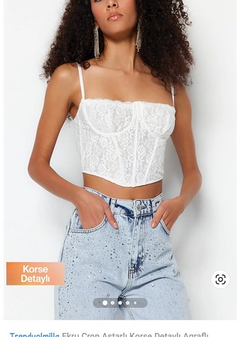 l Beden beyaz Renk Yeni etiketli trendyolmilla dantel büstiyer