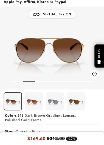 oakley caveat retro gold frame gradient kadın gözlük - Görsel 3