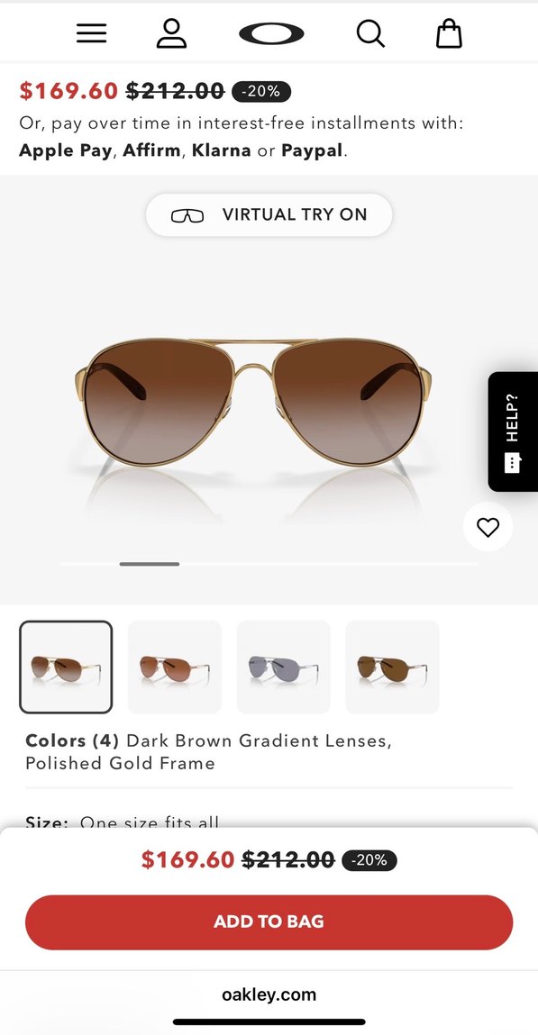 oakley caveat retro gold frame gradient kadın gözlük - Görsel 3