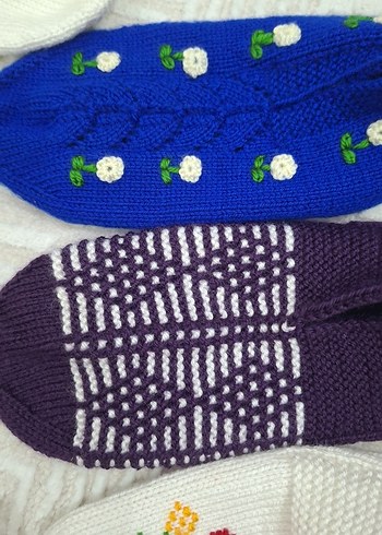 Nakışlı Çok Renkli patik çeyizlik - Görsel 2