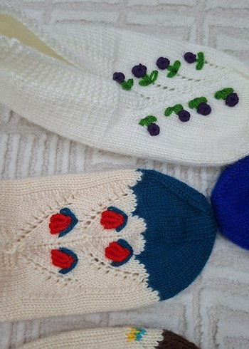 Nakışlı Çok Renkli patik çeyizlik - Görsel 5