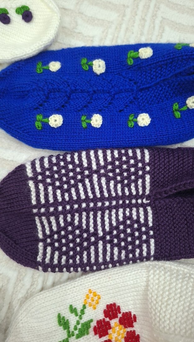 Nakışlı Çok Renkli patik çeyizlik - Görsel 2