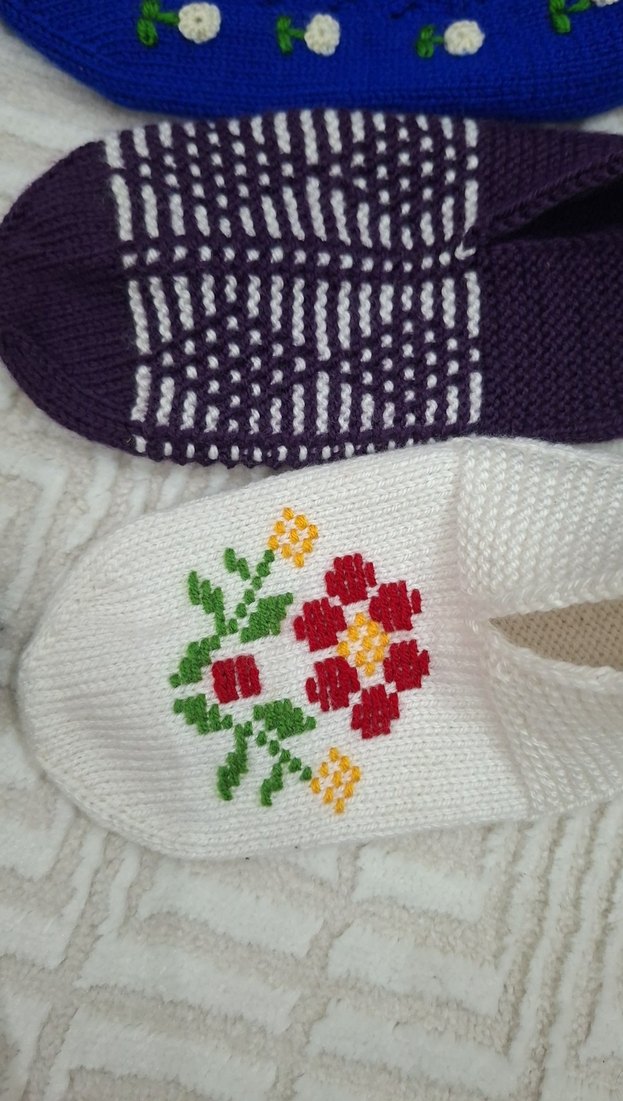 Nakışlı Çok Renkli patik çeyizlik - Görsel 3