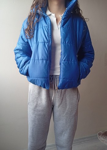 Mavi Kadın Kışlık Midi Mont - Görsel 2