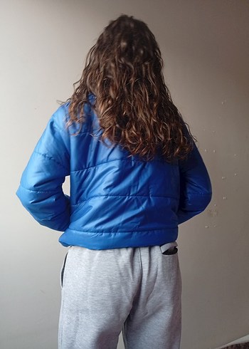 Mavi Kadın Kışlık Midi Mont - Görsel 5