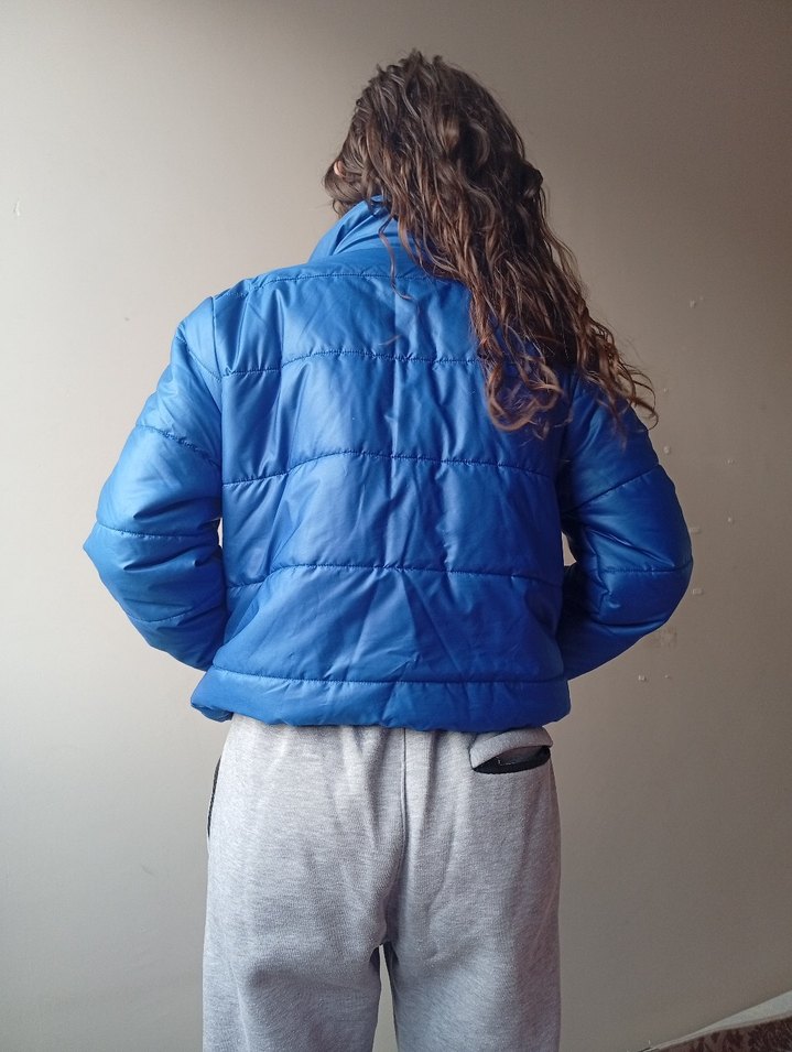 Mavi Kadın Kışlık Midi Mont - Görsel 4