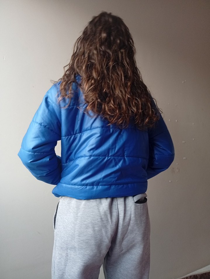 Mavi Kadın Kışlık Midi Mont - Görsel 5