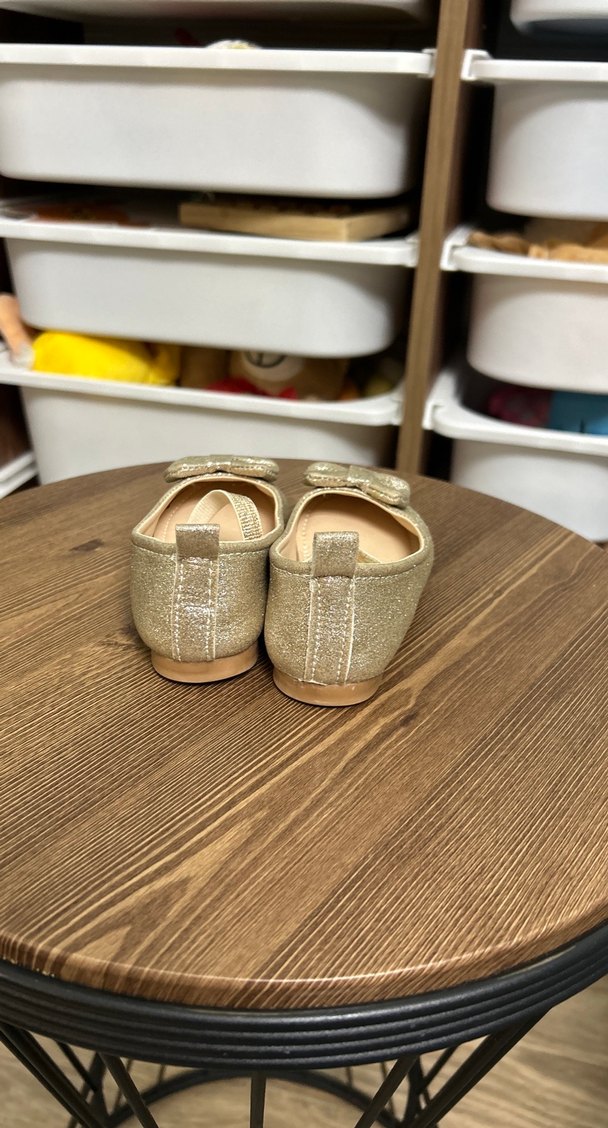 LCW kız Çocuk Altın Rengi Fiyonk Detaylı Babet - Görsel 4