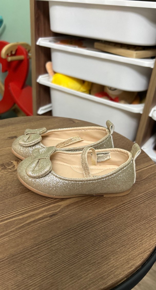 LCW kız Çocuk Altın Rengi Fiyonk Detaylı Babet - Görsel 3