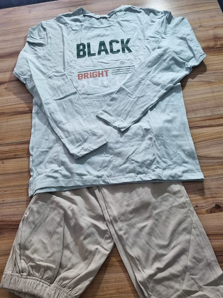 Koza Marka Gri Erkek Uzun Kollu Pijama Takımı - Görsel 2