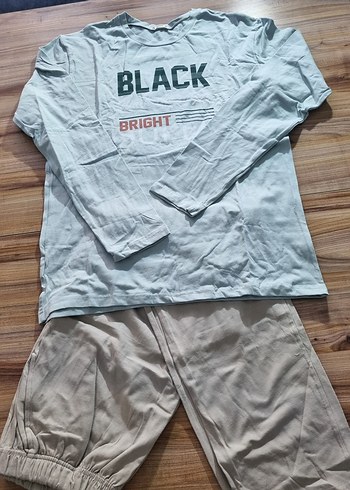 Koza Marka Yeşil Gri Erkek Pamuklu Pijama Takımı - Görsel 2