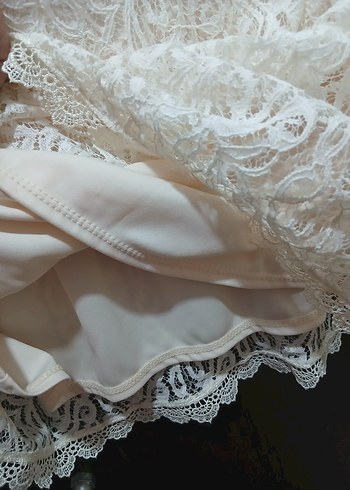 Krem Midi Elbise 44 beden - Görsel 5