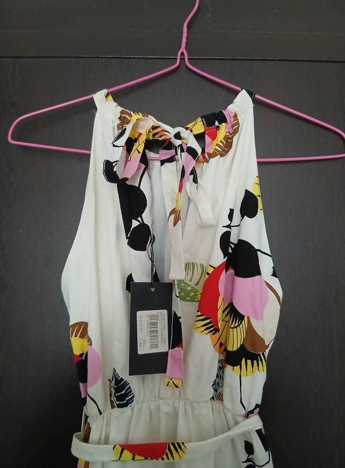 Çiçek Desenli Bohem Uzun Elbise - Görsel 5