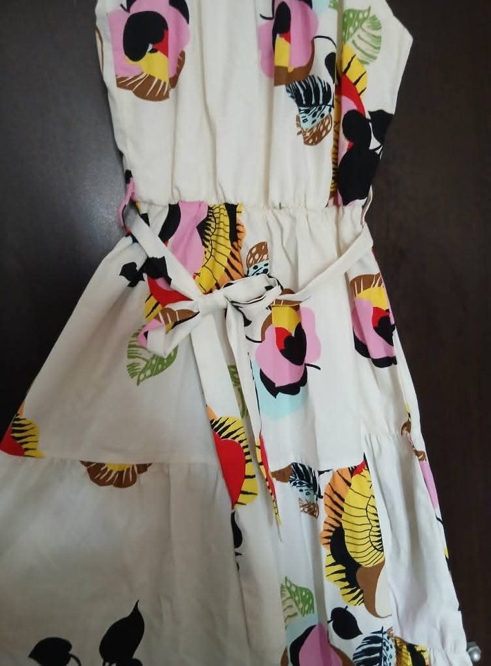 Çiçek Desenli Bohem Uzun Elbise - Görsel 2