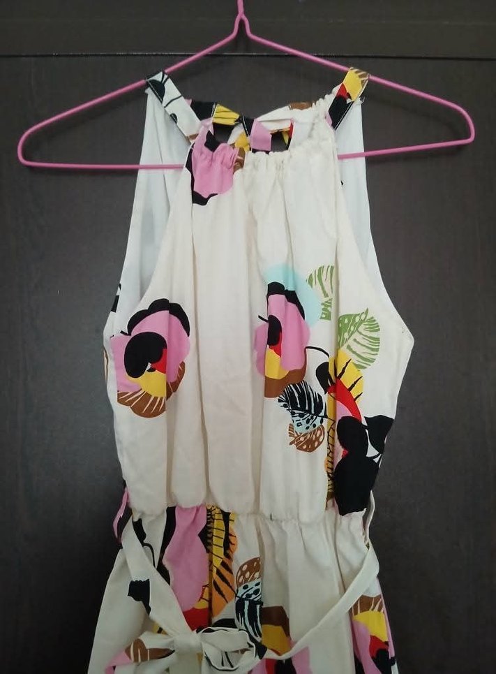 Çiçek Desenli Bohem Uzun Elbise - Görsel 3