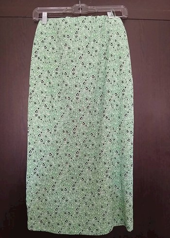 Yeşil Desenli Uzun Etek M - Görsel 3