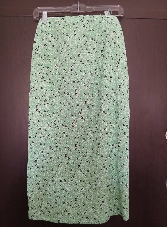 Yeşil Desenli Uzun Etek M - Görsel 3