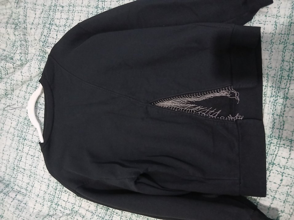 siyah Kadın Sweatshirt - Görsel 2