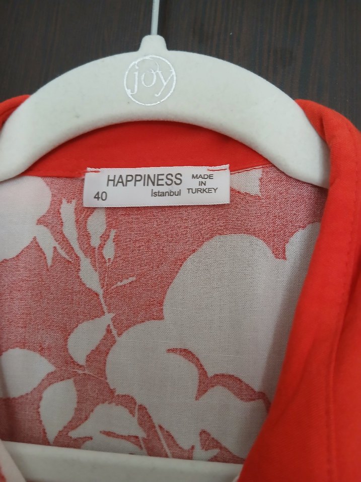 Kırmızı Desenli elbise - Görsel 3