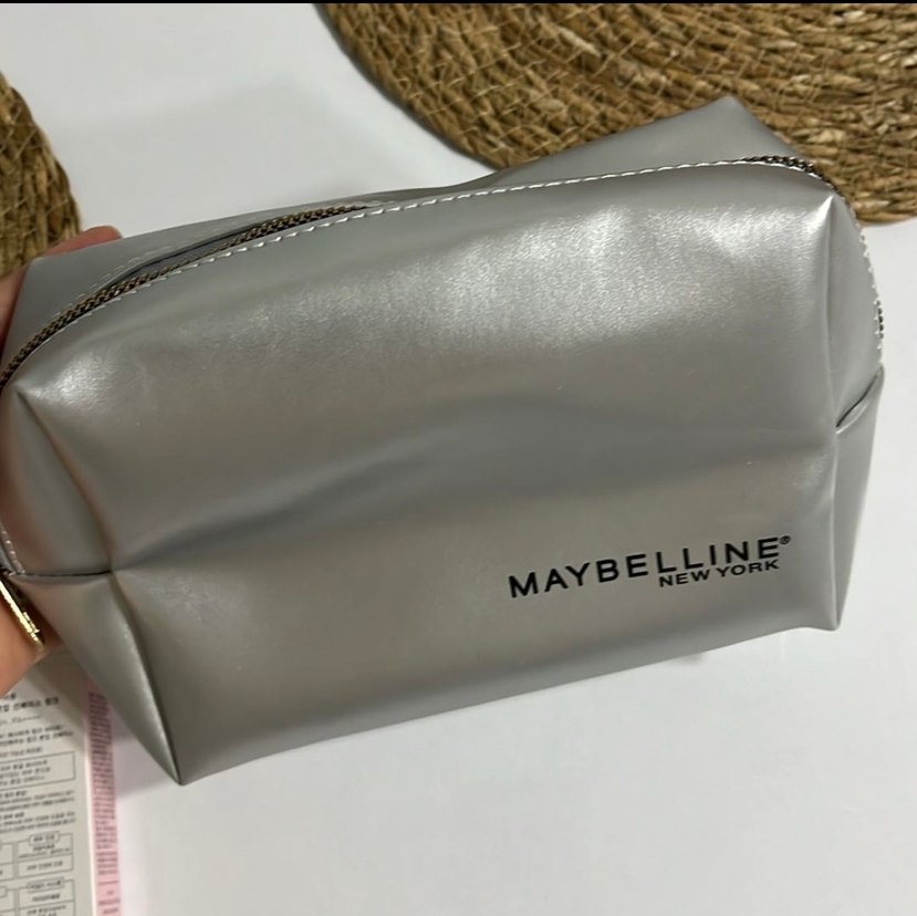 Gri Kadın Makyaj Çantası Fermuarlı - Görsel 3