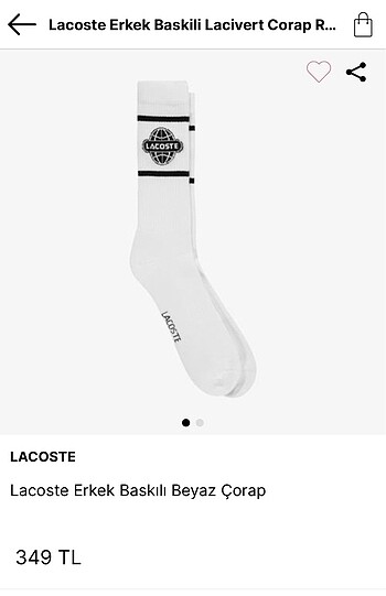 Lacoste orijinal çorap