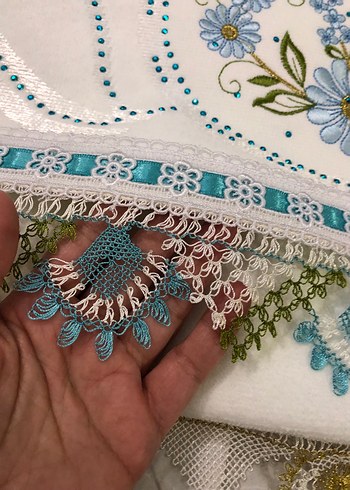 İşlemeli Pembe Havlu - Görsel 6