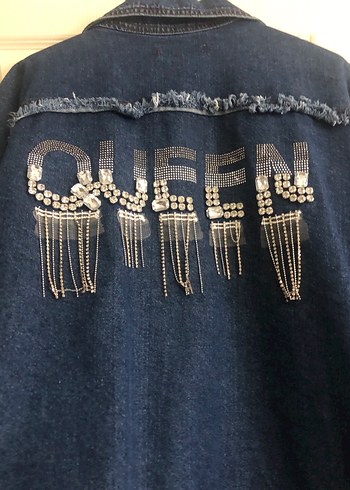 Kadın Mavi Düğmeli Kot Ceket - Görsel 3