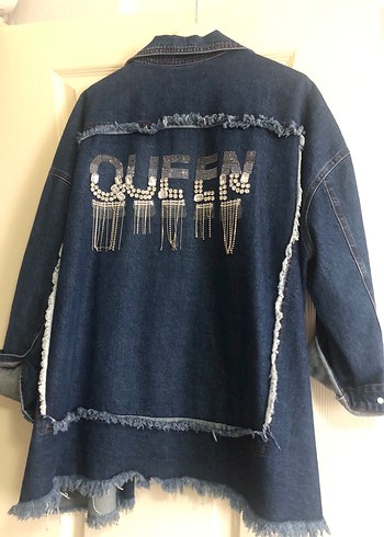 Kadın Mavi Düğmeli Kot Ceket - Görsel 5