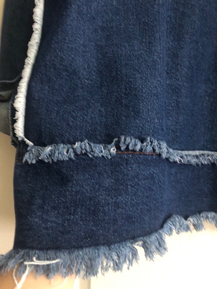 Kadın Mavi Düğmeli Kot Ceket - Görsel 4