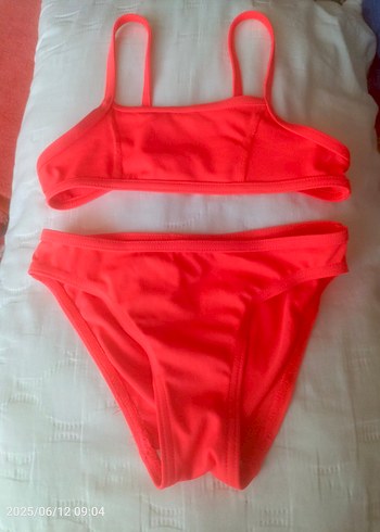 turuncu Askılı Kız Bikini Takımı
