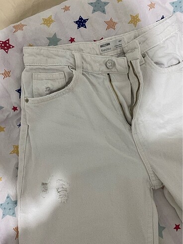 Bershka Bershka mom beyaz jean