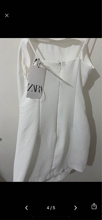 xs Beden Zara beyaz mini elbise