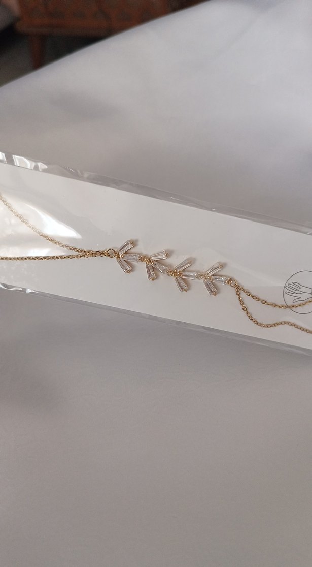 Şahmeran.Altın Renkli Zincir Detaylı Kadın El Zinciri, çelik - Görsel 3