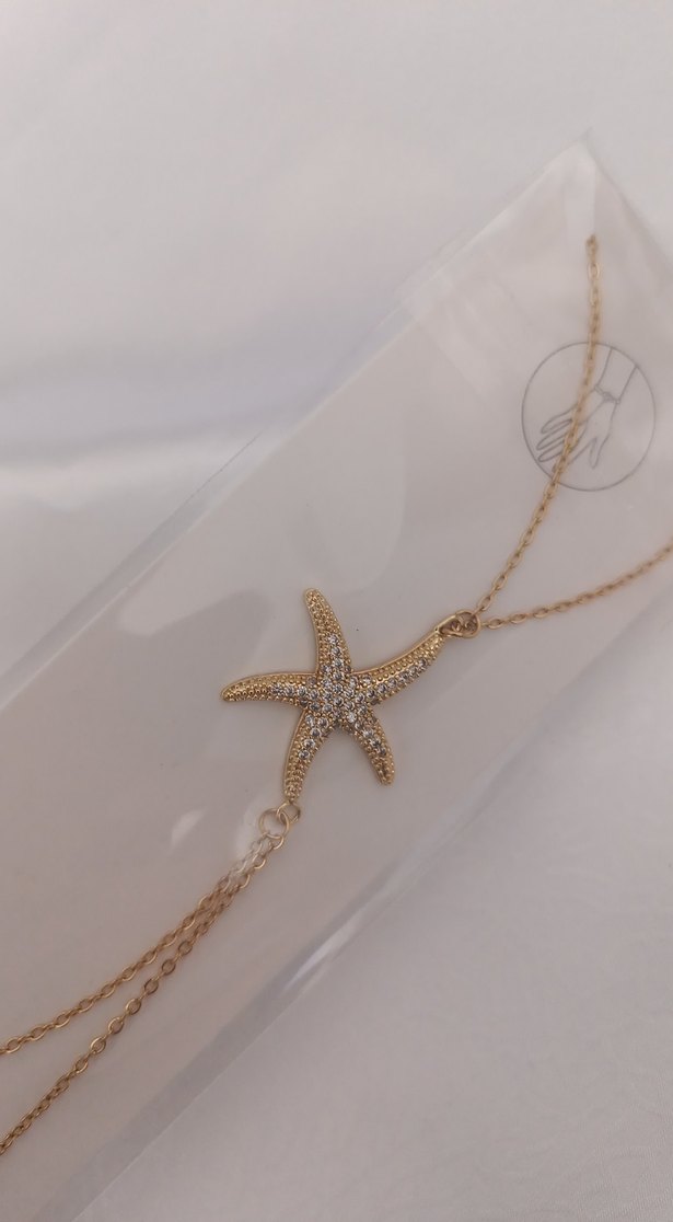 Yıldız Detaylı Kadın Gümüş El Zinciri. çelik Şahmeran - Görsel 4