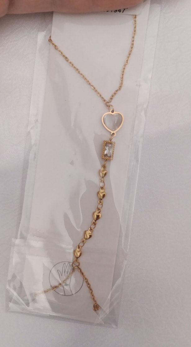 çelik ŞahmeranAltın Renkli Zincir Detaylı Bohem Kadın El Zinciri - Görsel 2