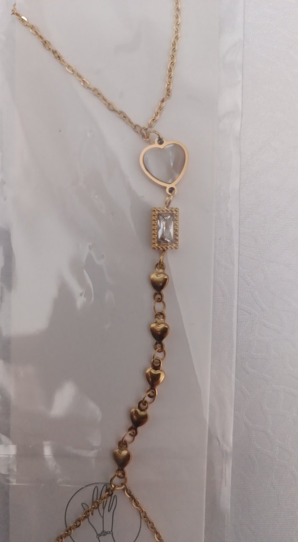 çelik ŞahmeranAltın Renkli Zincir Detaylı Bohem Kadın El Zinciri - Görsel 3