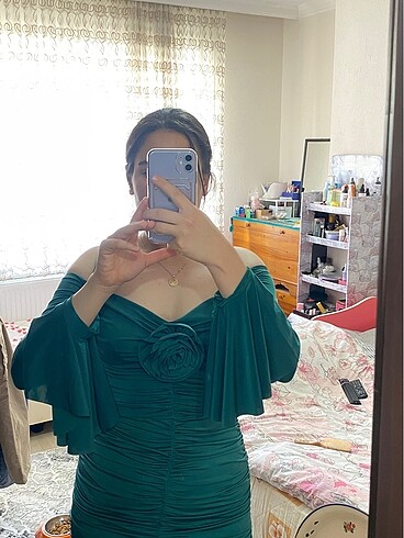 keikei kısa abiye elbise - Görsel 5