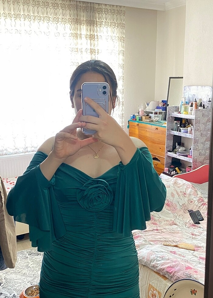 keikei kısa abiye elbise - Görsel 5